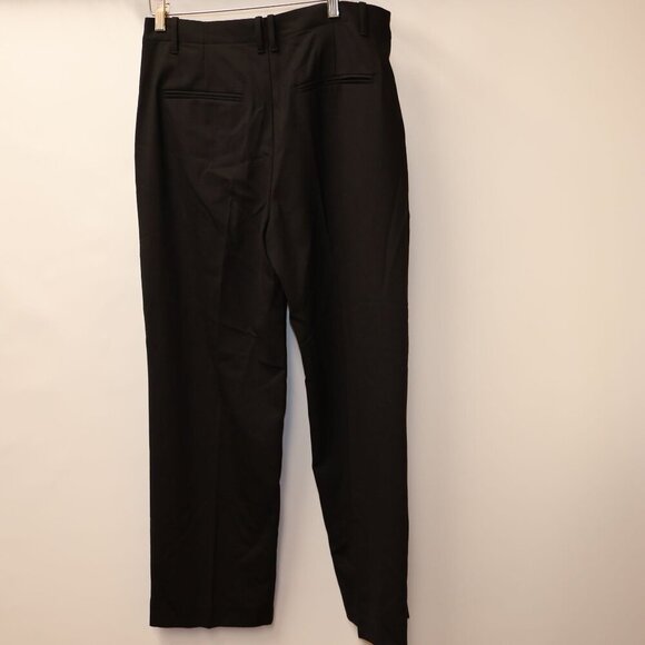 Madewell Womens Black Slim Straight Trousers Size 10 Recycled Polyester Blend - Picture 12 of 14
